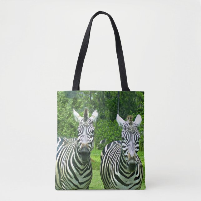 Tote Bag 2 adorables zèbres (Devant)