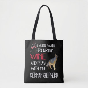 Tote Bag 2 Je Veux Juste Boire Du Vin Et Jouer Avec Mon All
