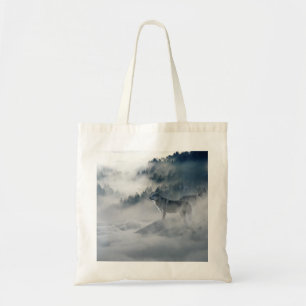 Tote Bag 2 Loups des neiges dans les montagnes en hiver