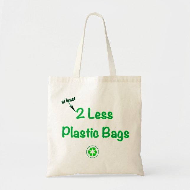Tote Bag 2 moins de sachets en plastique (Devant)