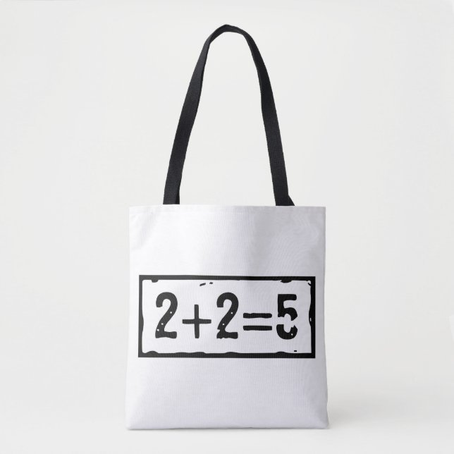 Tote Bag 2 plus 2 égale 5 (Devant)