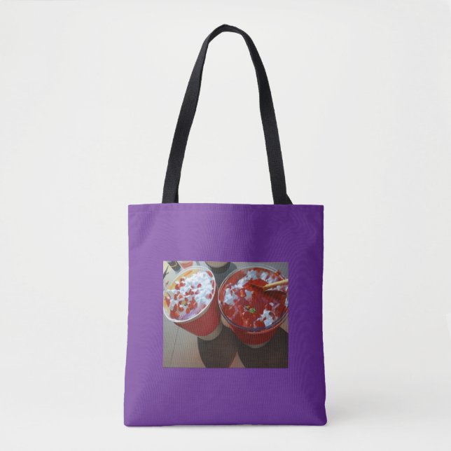 Tote Bag 2 verres boire design rouge (Devant)