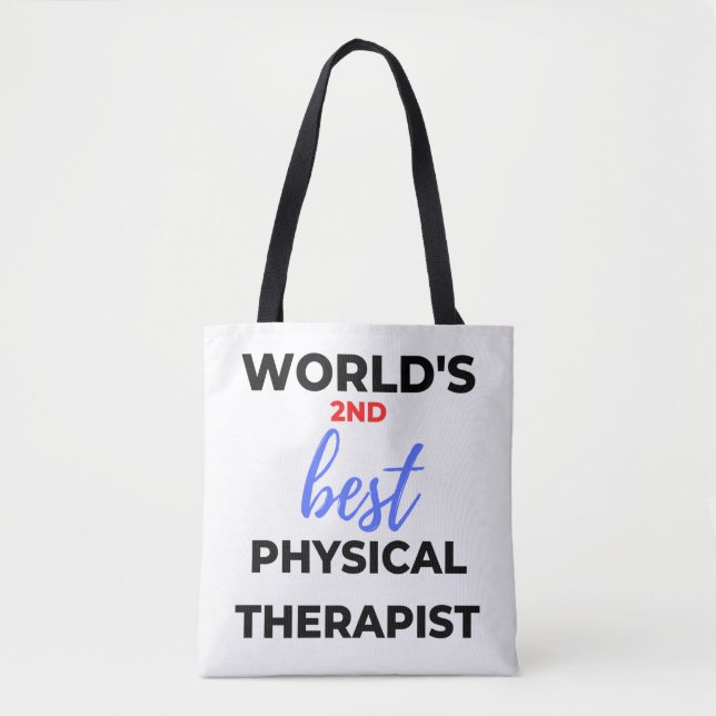 Tote Bag 2e meilleur physiothérapeute au monde 2 (Devant)
