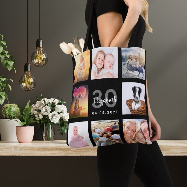 Tote Bag 30e anniversaire sur mesure photo collage femme no (Créateur téléchargé)