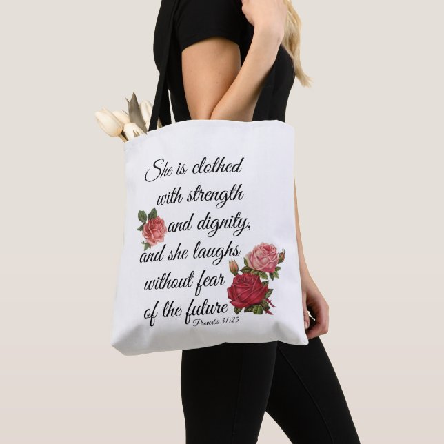 Tote Bag 31:25 de proverbes (De près)