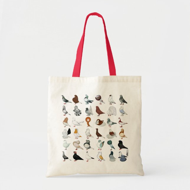 Tote Bag 36 races de pigeon (Devant)