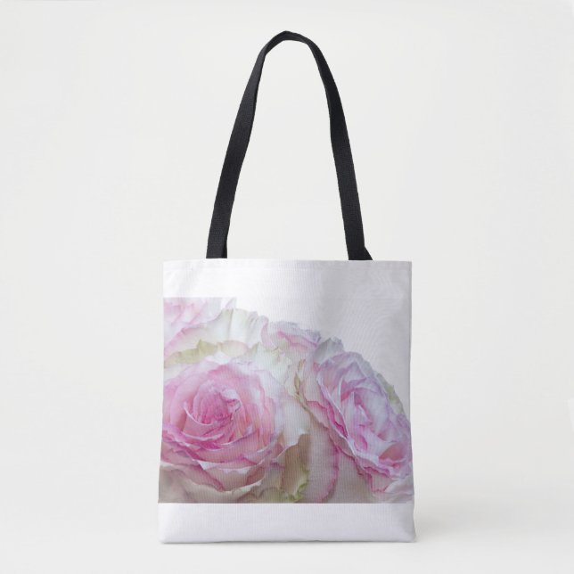 Tote Bag 3975-Roses roses et blanches (Devant)