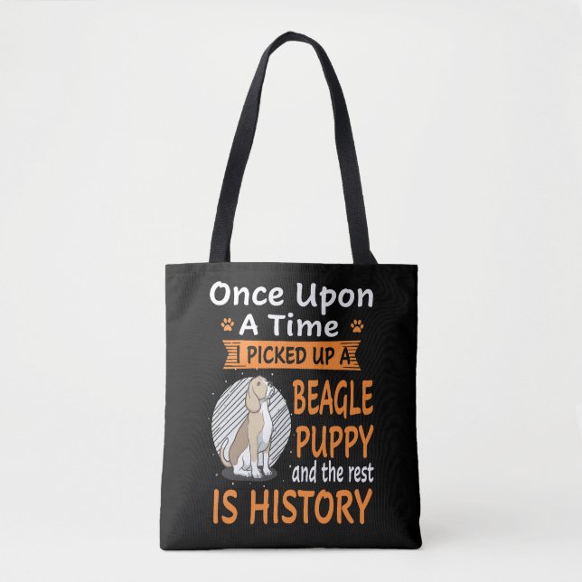 Tote Bag 39 Un Sur Un Beagle De Temps Chiot (Devant)