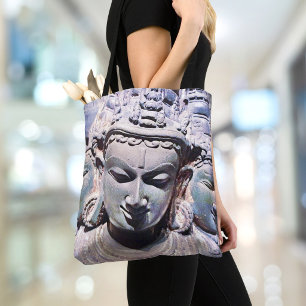 Tote Bag 3 Asie Pierre Façade Antique Statue Photo Style