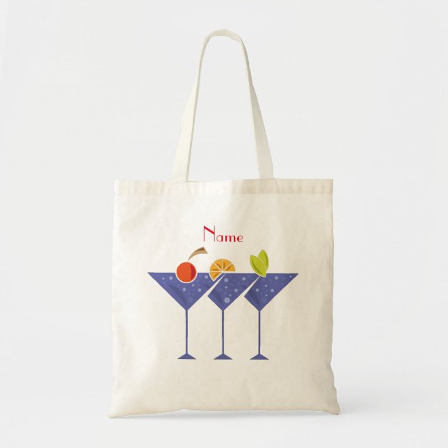 Tote Bag 3 cocktails Martini Thunder_Cove (Devant)