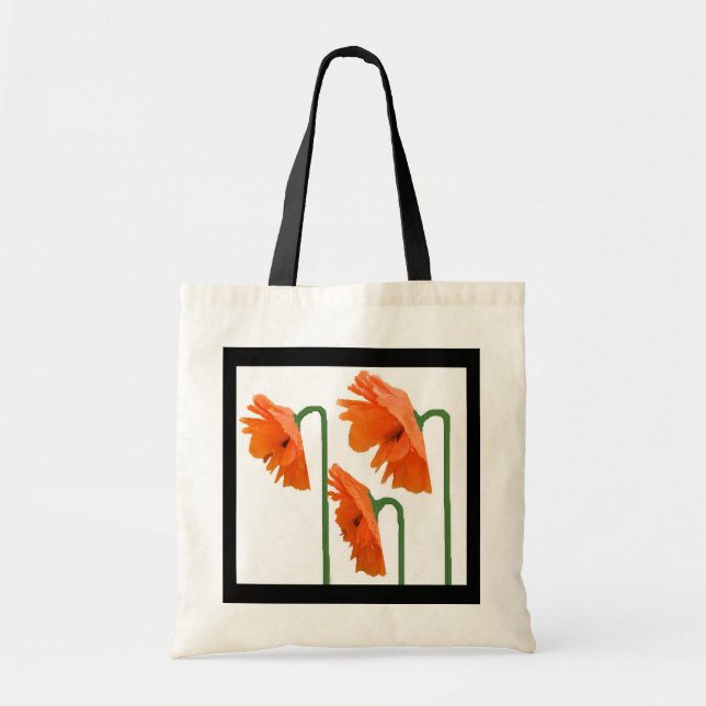 Tote Bag 3 coquelicots (Devant)