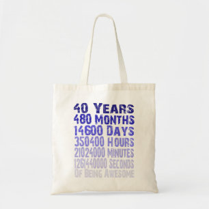 Tote Bag 40 ans anniversaire stupéfiant depuis 40 ans