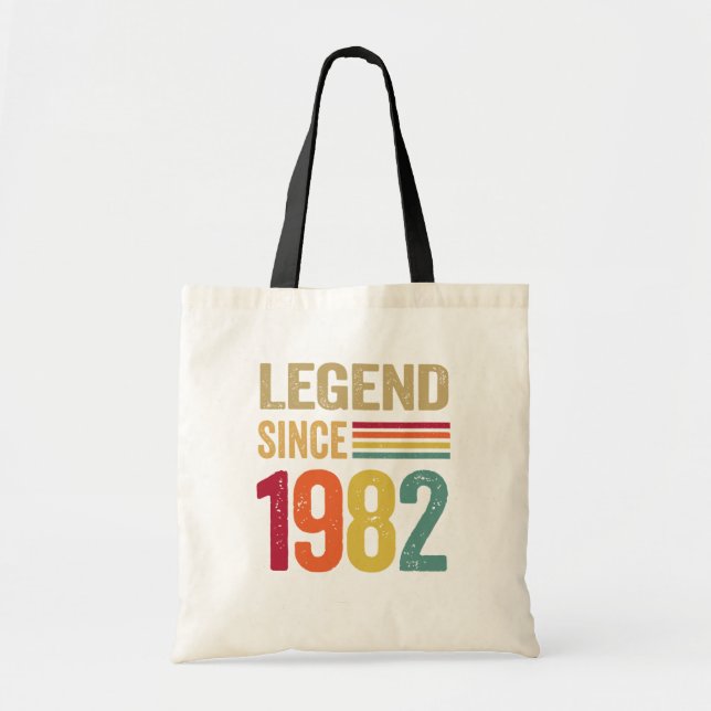 Tote Bag 40 ans Cadeaux légende depuis 1982 - 40e B-Day (Devant)