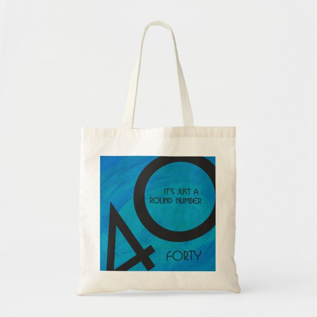 Tote Bag 40 ans, un anniversaire de décennie bleue (Devant)