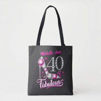 Tote Bag 40 et fabuleux, 40e anniversaire, n'importe quel n