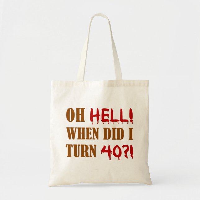 Tote Bag 40e anniversaire Gag cadeau (Devant)