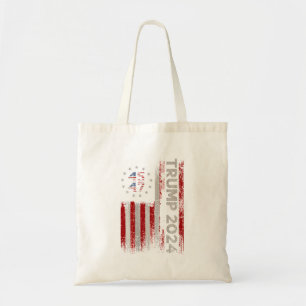Tote Bag 45 47 Trump 2024 - Drapeau américain