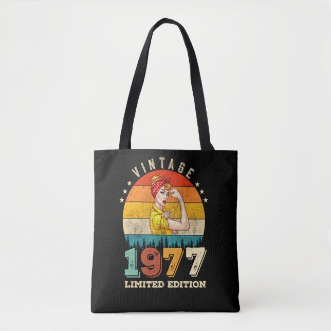 Tote Bag 48 ans Anniversaire 1977 Vintage 48e anniversaire  (Devant)