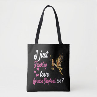 Tote Bag 4 J'Aime Juste Freaking Amour Berger Allemand OK
