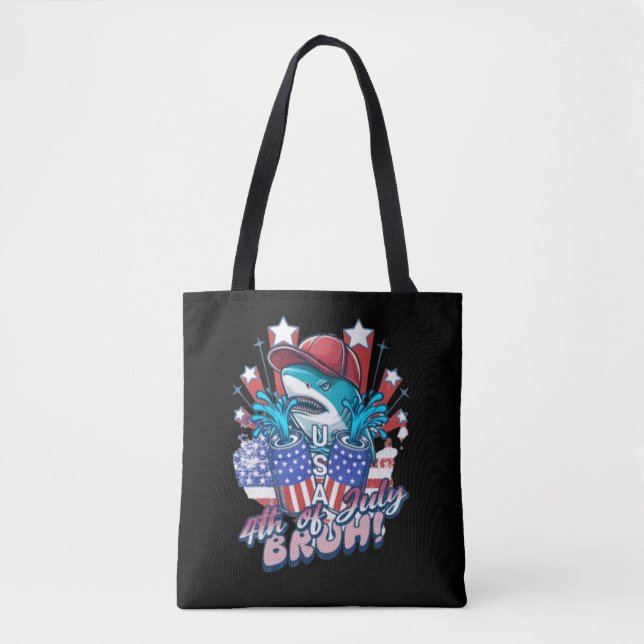 Tote Bag 4 juillet de requin bruh (Devant)