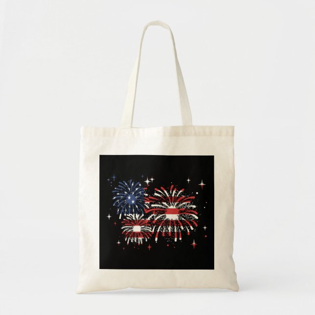 Tote Bag 4 juillet États-Unis Fireworks (Devant)