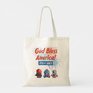 Tote Bag 4 juillet gnomes festifs
