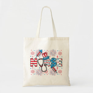 Tote Bag 4 juillet infirmière patriotique