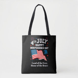 Tote Bag 4 juillet Joyeuse fête de l'Indépendance, Terre de