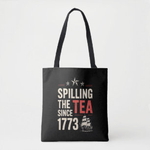 Tote Bag 4 juillet qui déverse le thé depuis 1773 patriotiq
