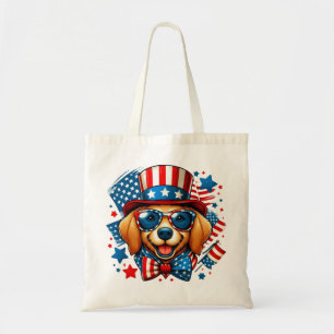 Tote Bag 4 juillet USA chien patriotique Jour de l'Indépend
