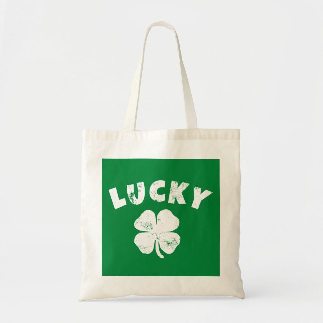 Tote Bag 4 Leaf Lucky Clover St. Patrick's Day (Devant)