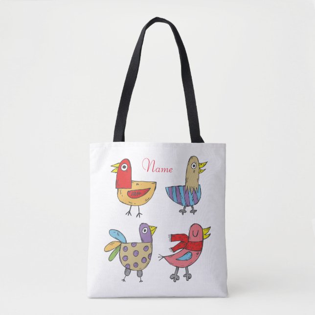 Tote Bag 4 Oiseaux amusants Thunder_Cove (Devant)