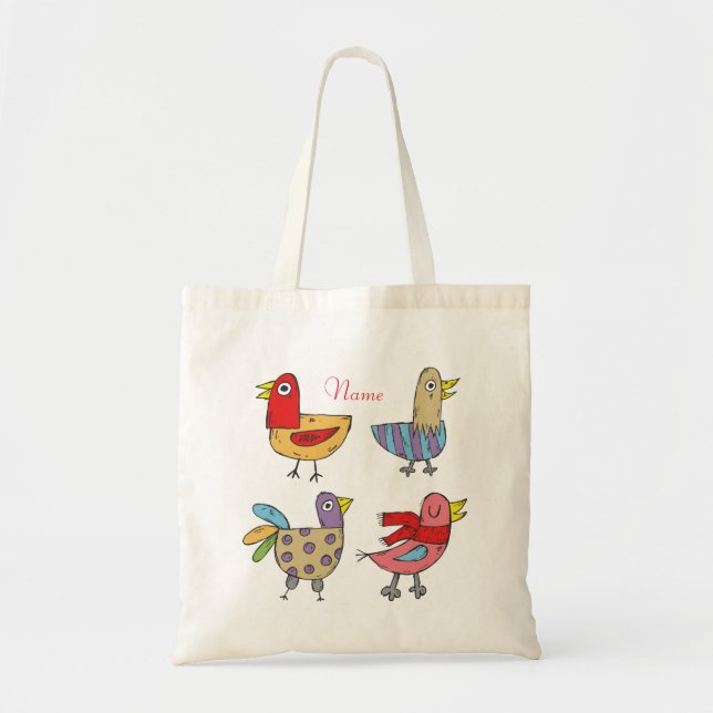 Tote Bag 4 Oiseaux amusants Thunder_Cove (Devant)