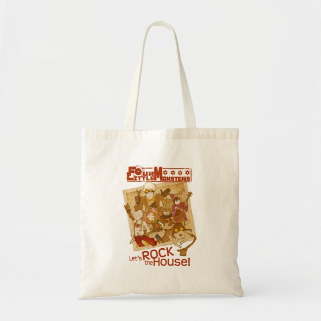 Tote Bag 4 petits monstres - basculons la Chambre (Devant)