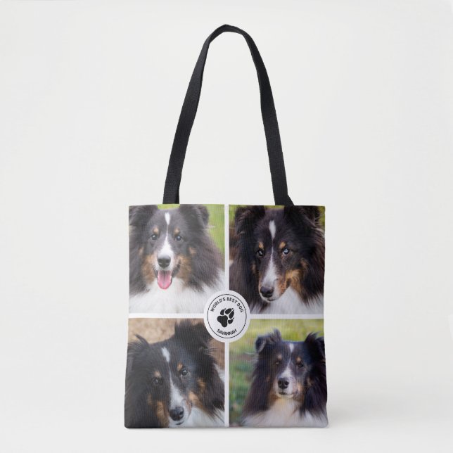 Tote Bag 4 Photos personnalisées pour animaux de compagnie  (Devant)