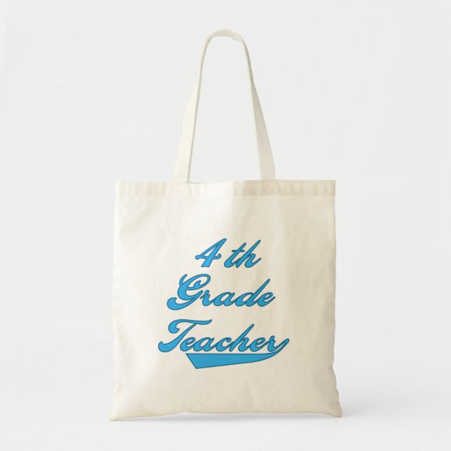 Tote Bag 4ème T-shirts et cadeaux bleus de professeur de (Devant)
