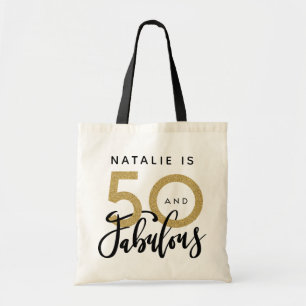 Tote Bag 50 ans et fabuleux anniversaire d'or noir