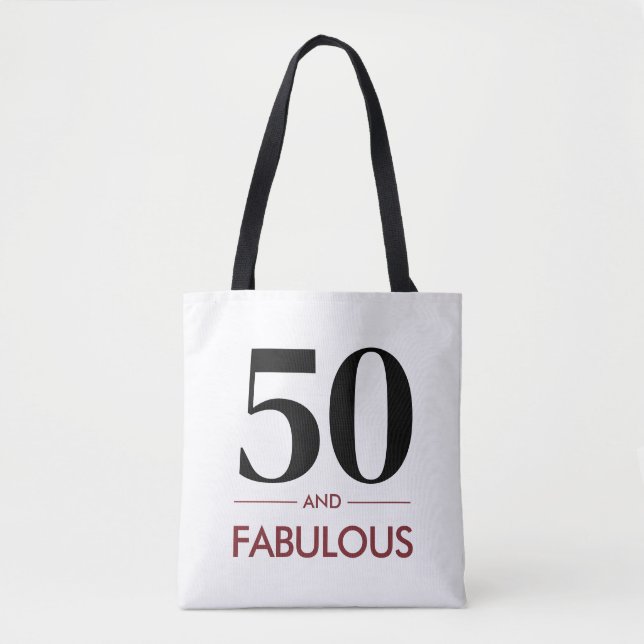 Tote Bag 50 ans et fabuleux Citation de joyeux anniversaire (Devant)