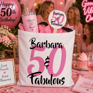 Tote Bag 50 ans et Fabuleux Fête d'anniversaire personnalis