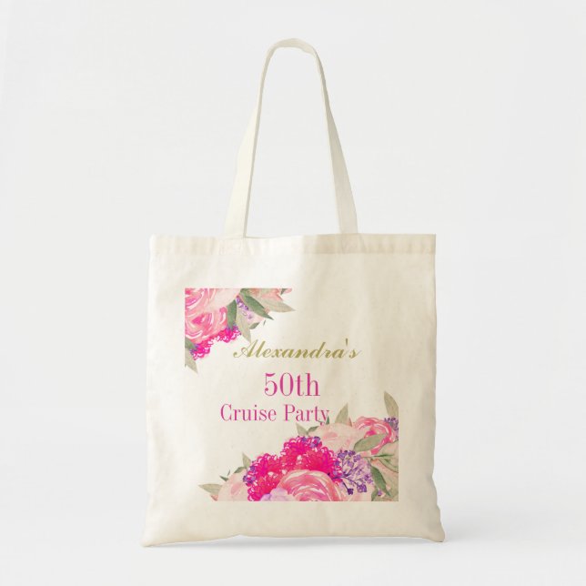 Tote Bag 50 et fabuleux 50e anniversaire de croisière perso (Devant)