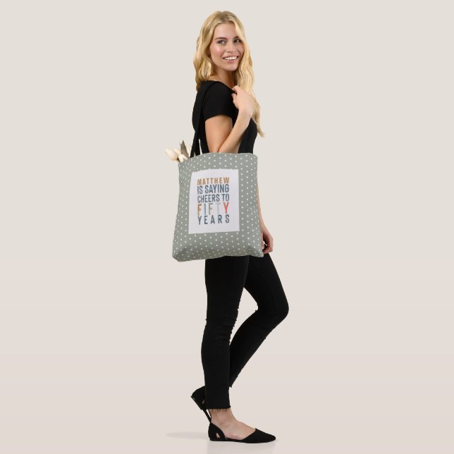 Tote Bag 50e anniversaire accessoires et cadeaux fourre-tou (Sur le modèle)