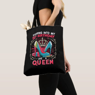 Tote Bag 50e anniversaire Comme une reine Joyeux 50 ans fem
