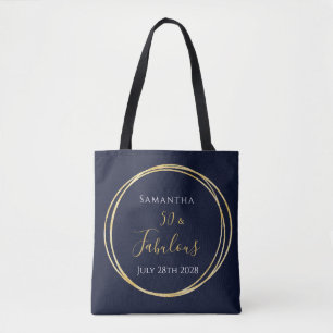 Tote Bag 50e anniversaire Marine Gold Personnalisé