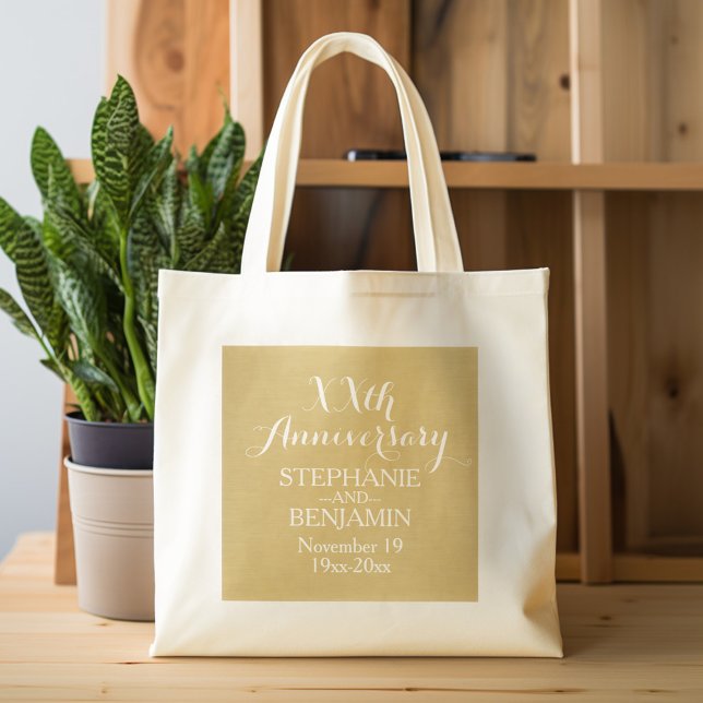 Tote Bag 50e ou autre anniversaire de Mariage Personnalisé (Personalized Tote Bag - Wedding Anniversary)