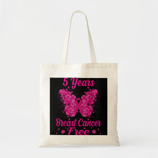 Tote Bag 5 ans Cancer du sein sans survivant Papillon
