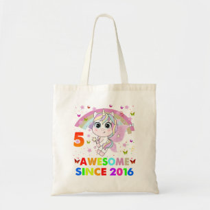 Tote Bag 5 Ans Unicorn 5e Anniversaire Girl Unicorn Part