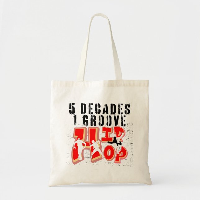 Tote Bag 5 Décades, 1 Groove, Hip hop.b (Devant)