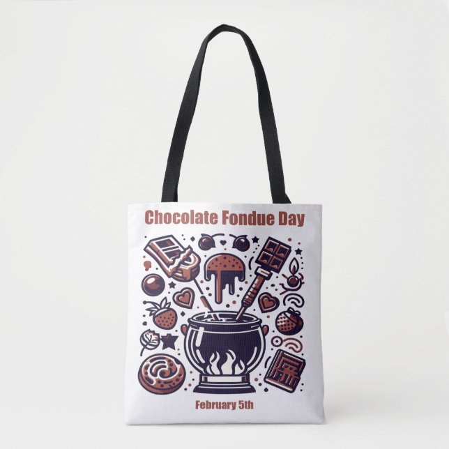 Tote Bag 5 févr. - Jour de la Fondue de chocolat (Devant)