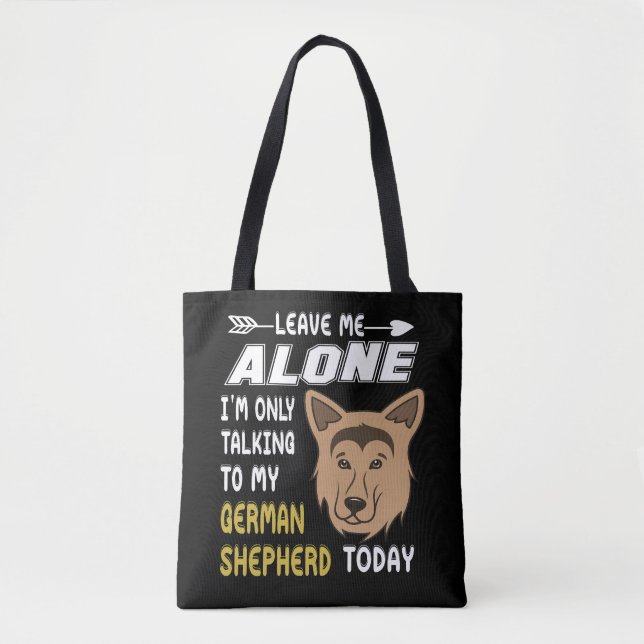 Tote Bag 5 Laisse-moi seul, je ne parle qu'à mon Allemand,  (Devant)