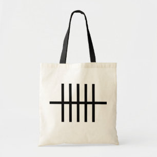 Tote Bag 5 lignes noires biscuites